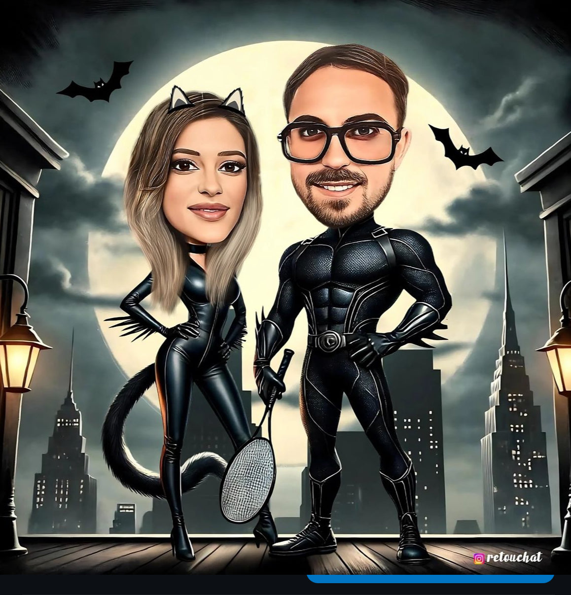 Caricatură Cuplu 2 Persoane