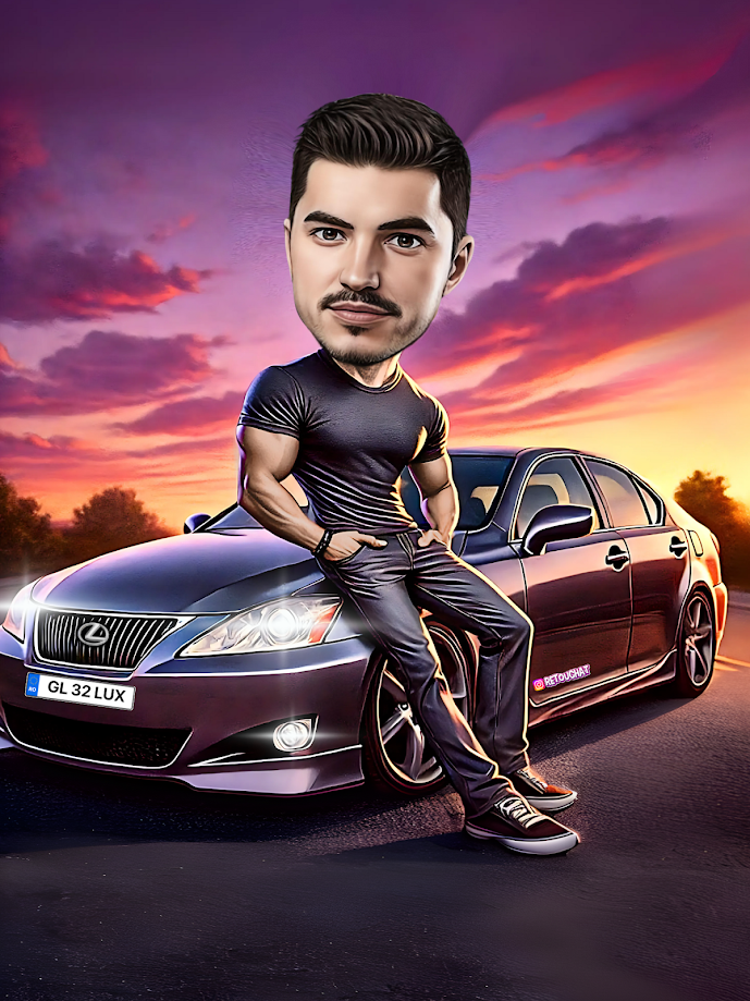Caricatură cu Mașină