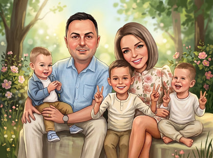 Portret de Familie Personalizat